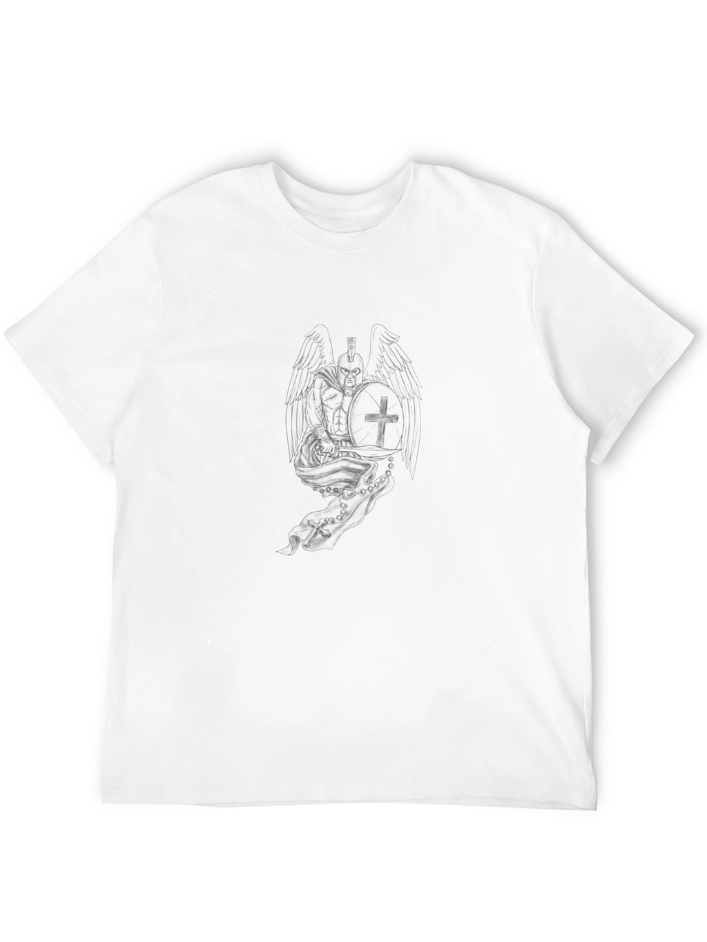Mens Black Graphic Tee - Subtle Design