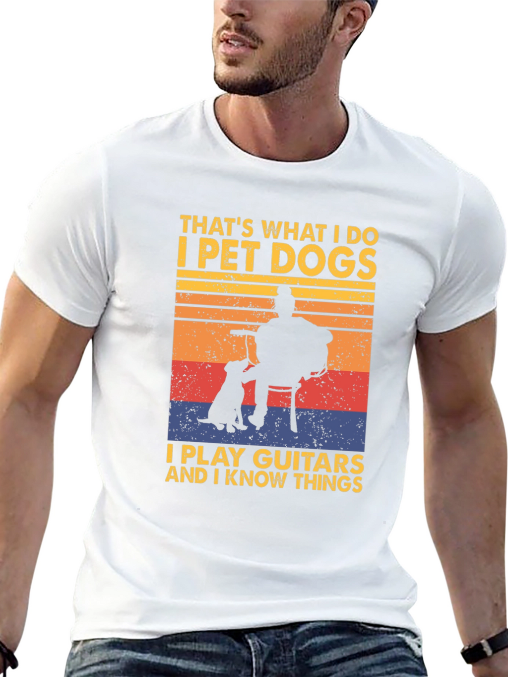 Pet Dogs Play Guitars Know Things Graphic Tee