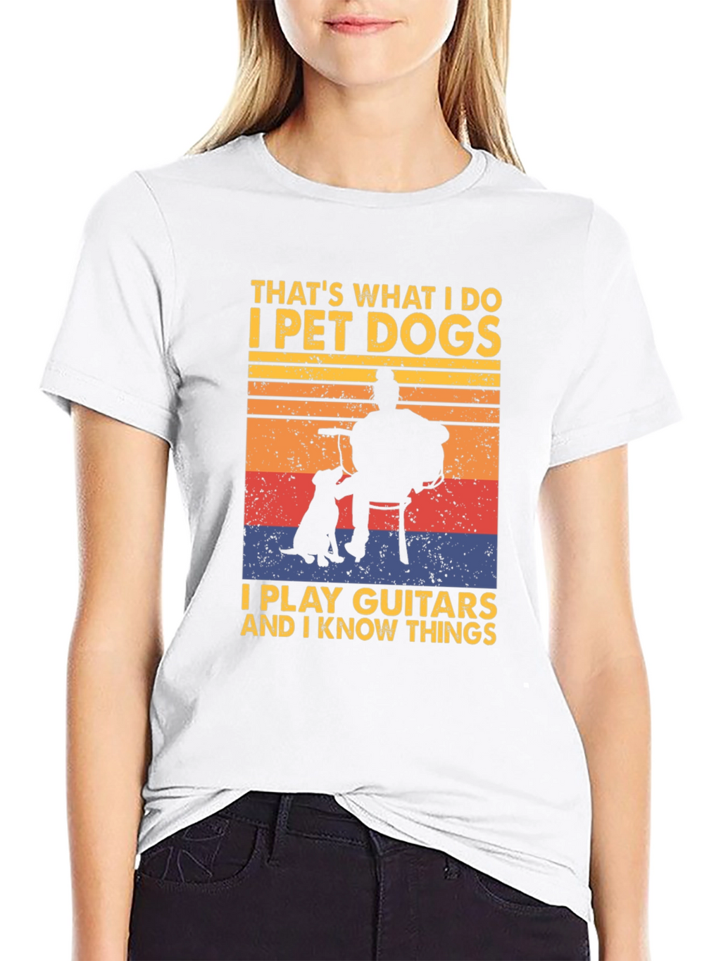 Pet Dogs Play Guitars Know Things Graphic Tee