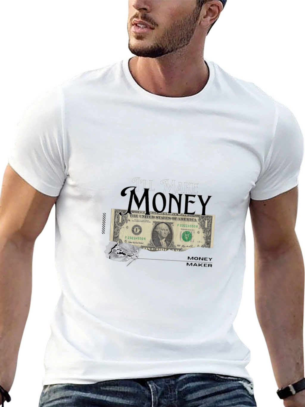 Money Maker Graphic T-Shirt - Black