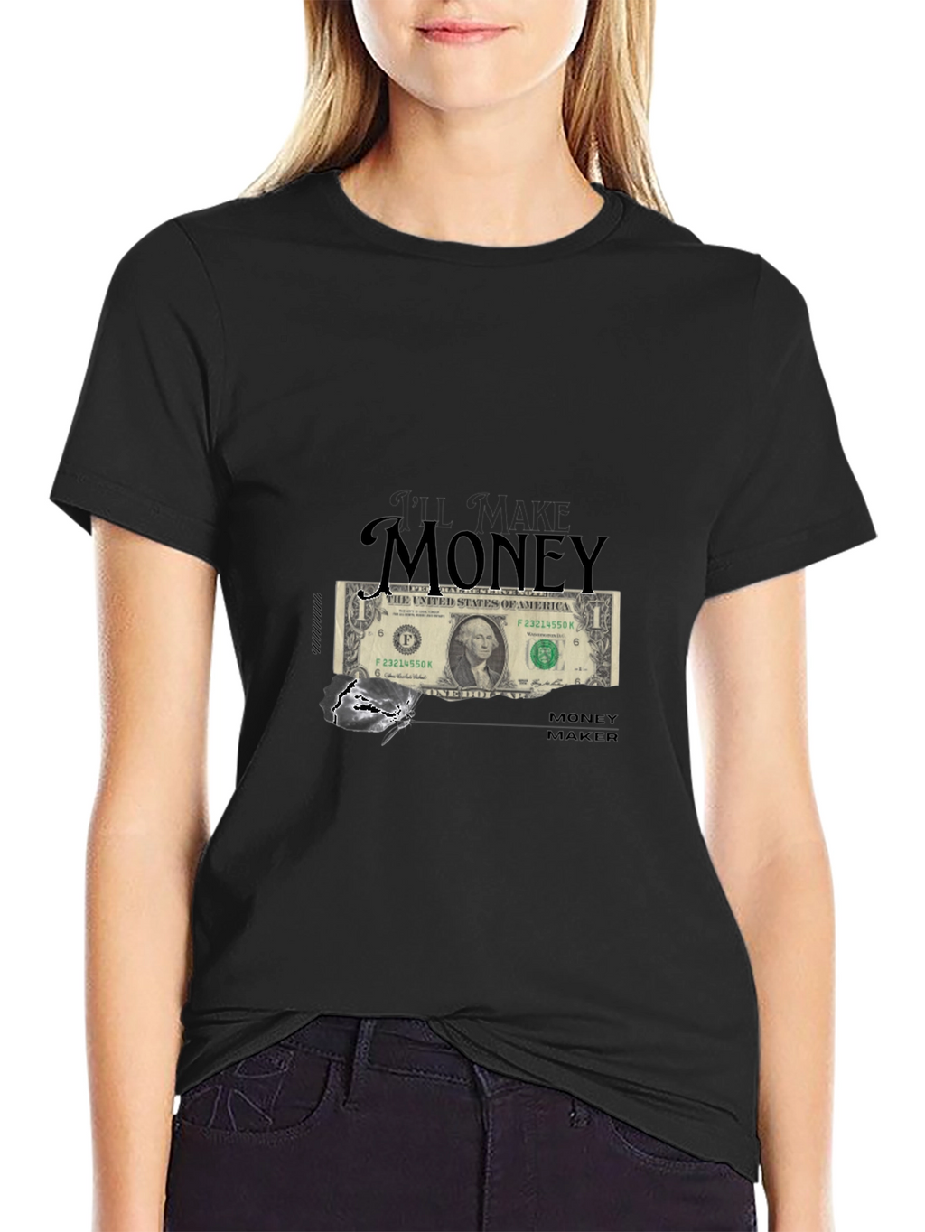 Money Maker Graphic T-Shirt - Black