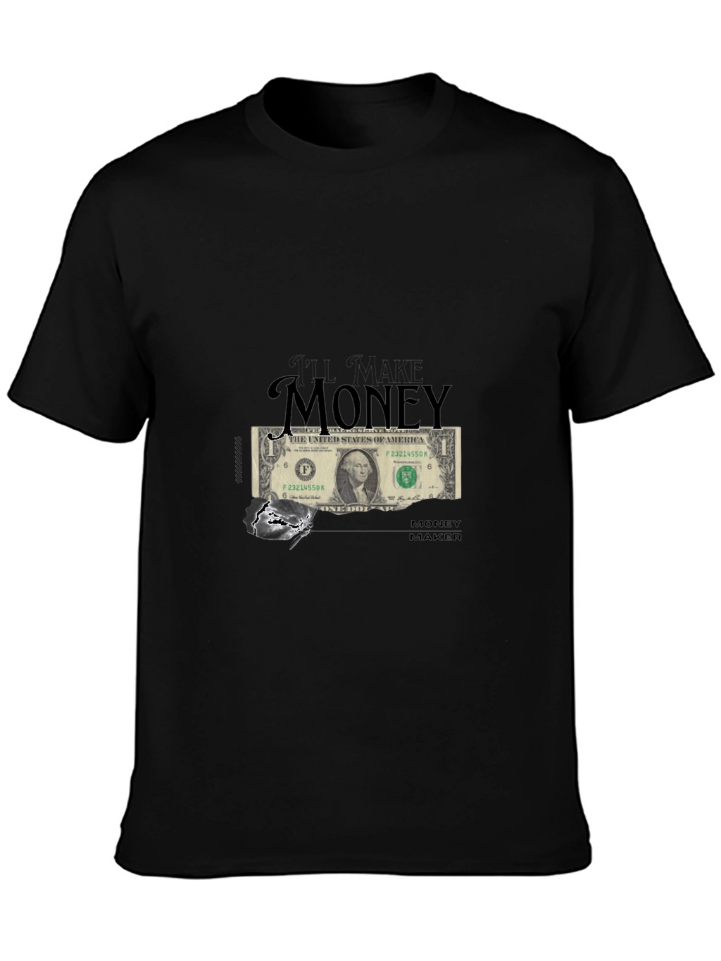 Money Maker Graphic T-Shirt - Black