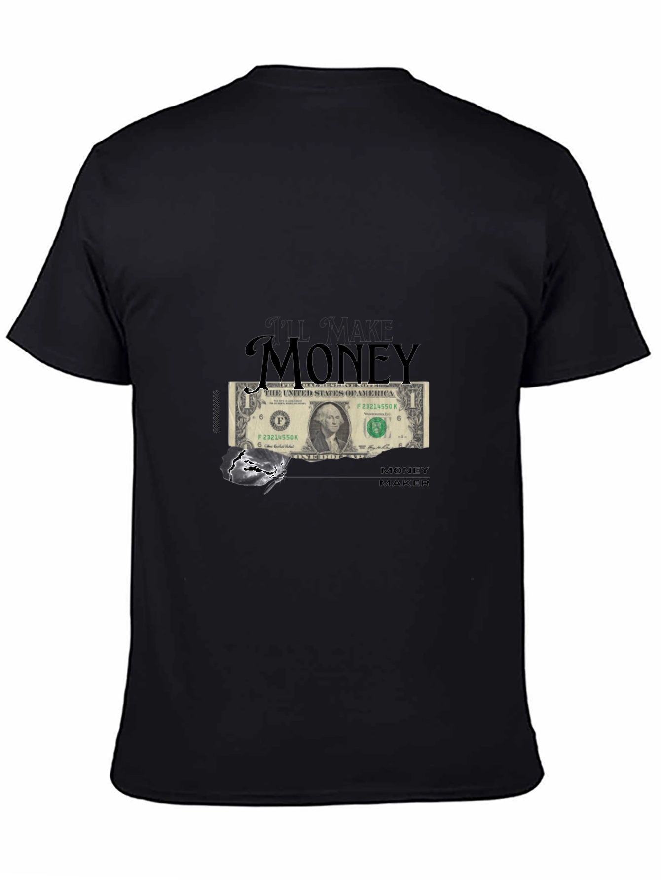 Money Maker Graphic T-Shirt - Black