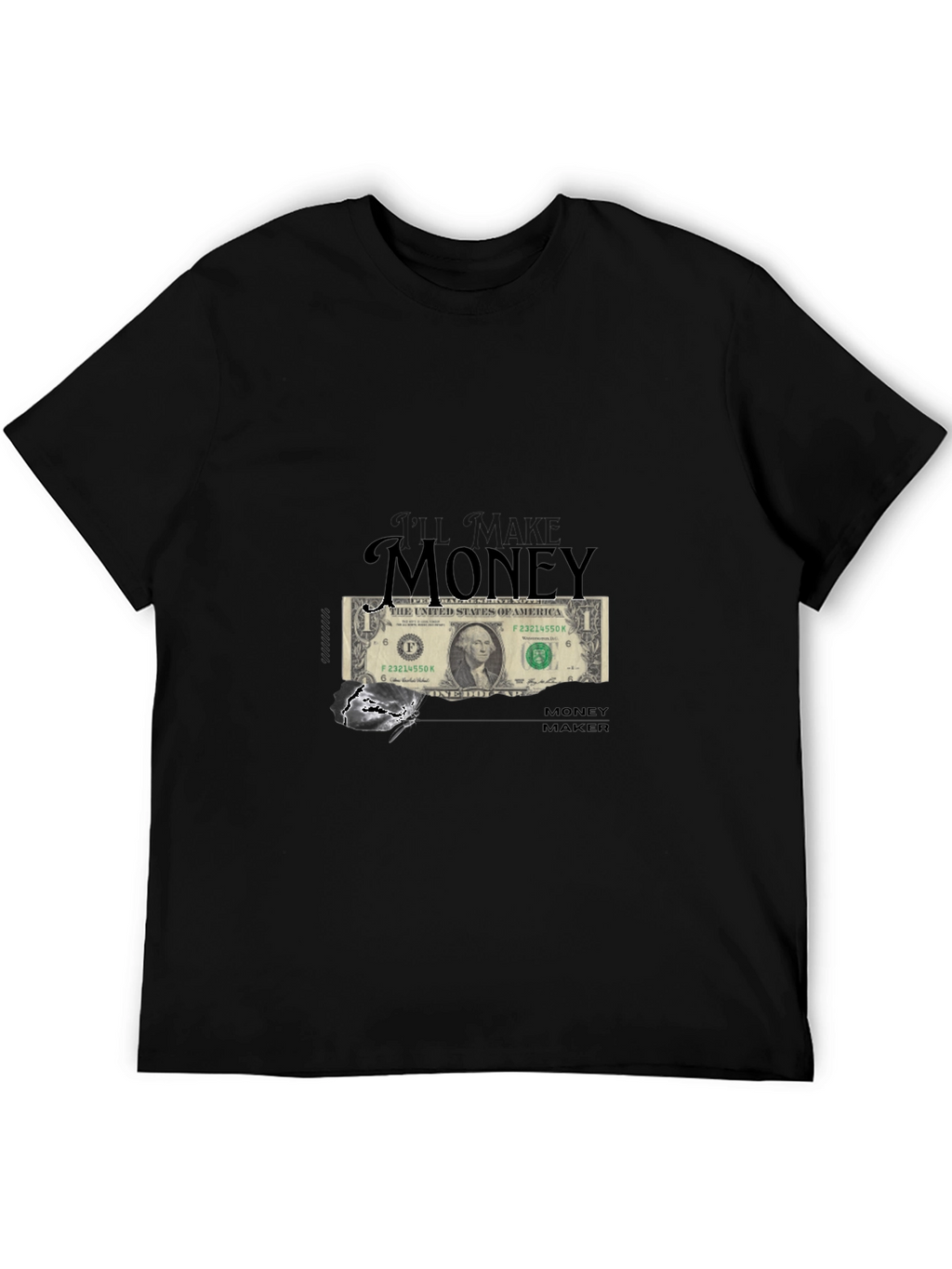 Money Maker Graphic T-Shirt - Black