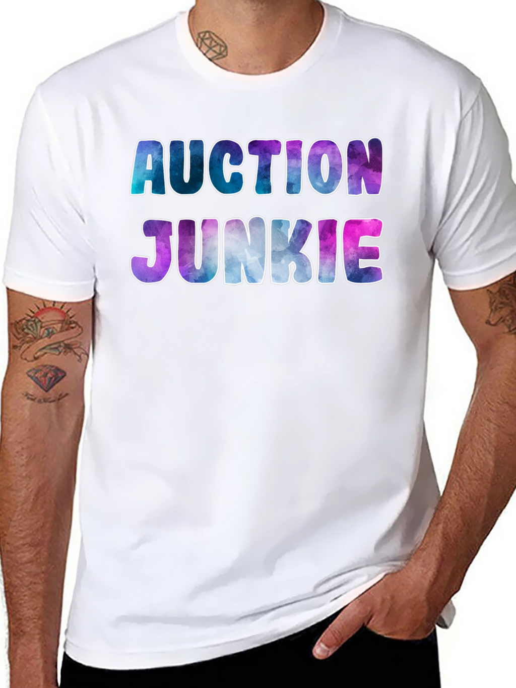 Auction Junkie Graphic T-Shirt - Galaxy Design
