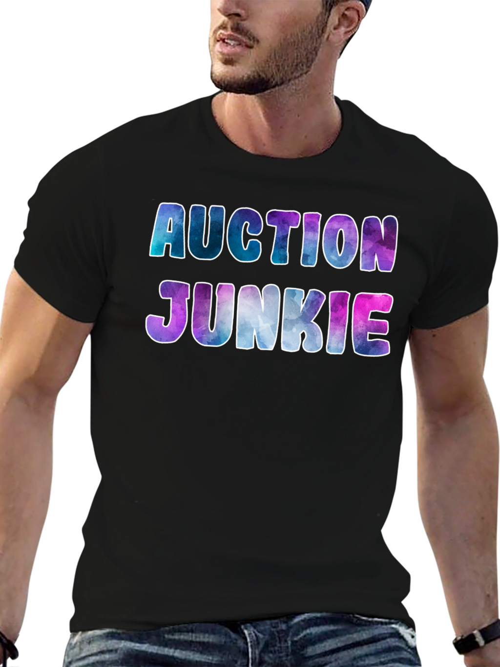 Auction Junkie Graphic T-Shirt - Galaxy Design