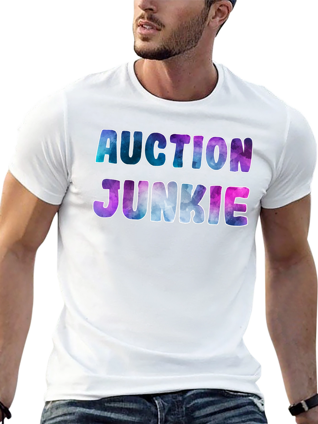 Auction Junkie Graphic T-Shirt - Galaxy Design