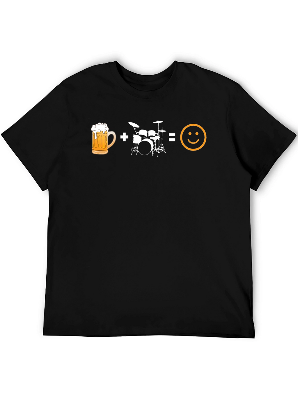 Beer + Drums = Happiness Graphic Tee