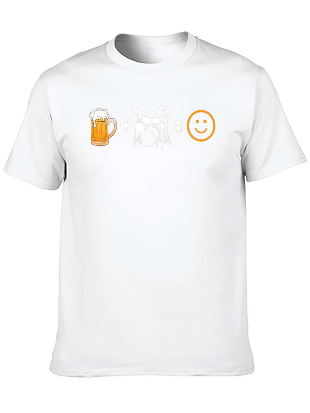 Beer + Drums = Happiness Graphic Tee