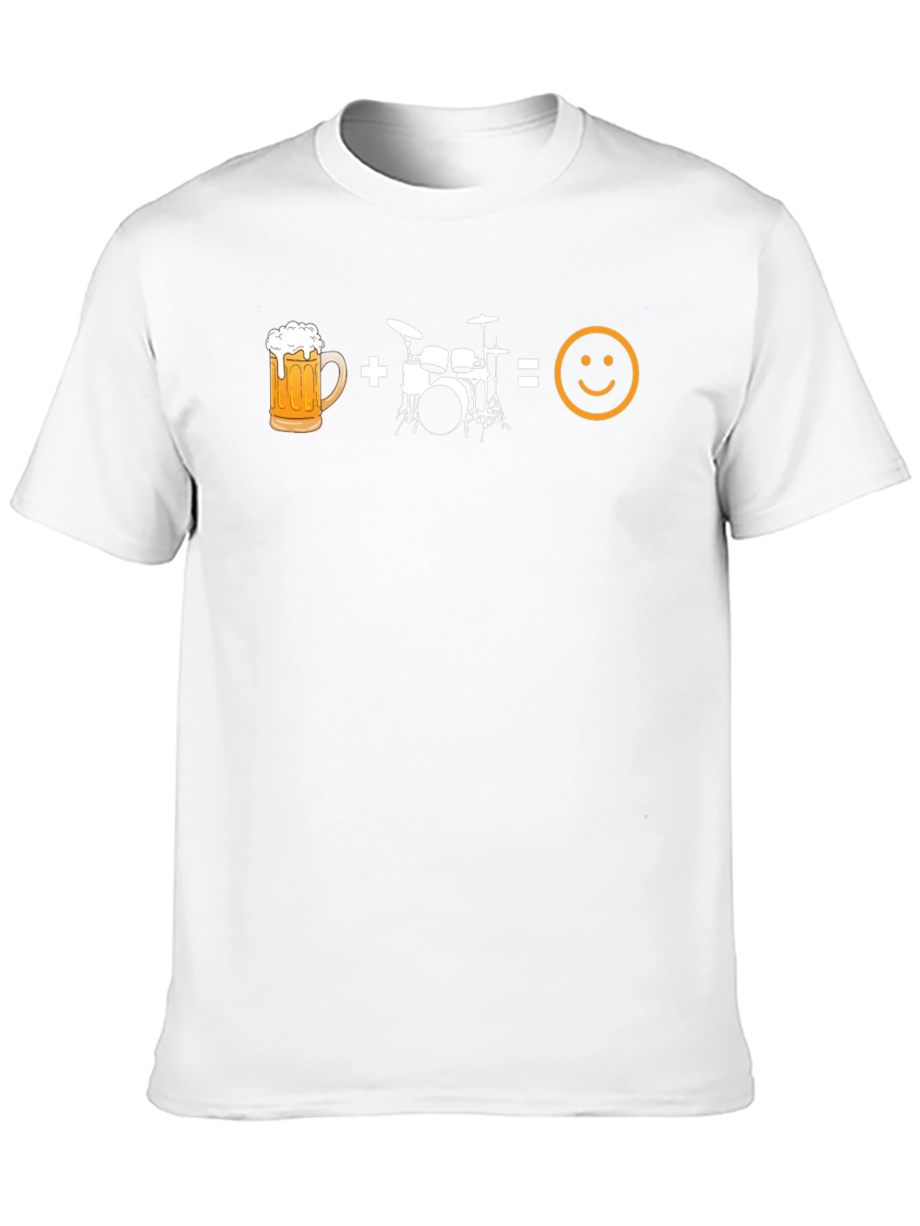 Beer + Drums = Happiness Graphic Tee