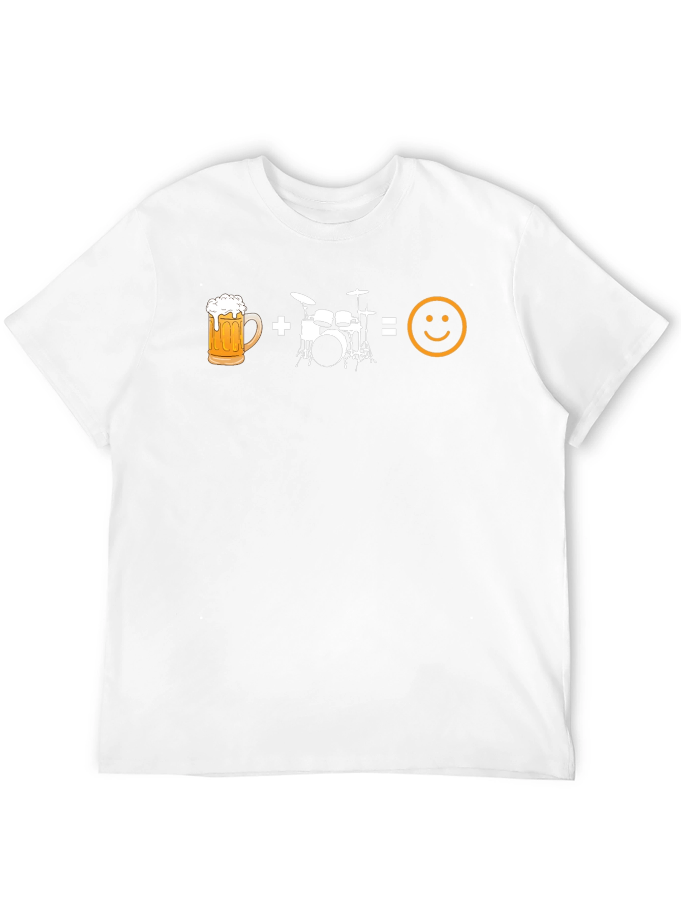 Beer + Drums = Happiness Graphic Tee