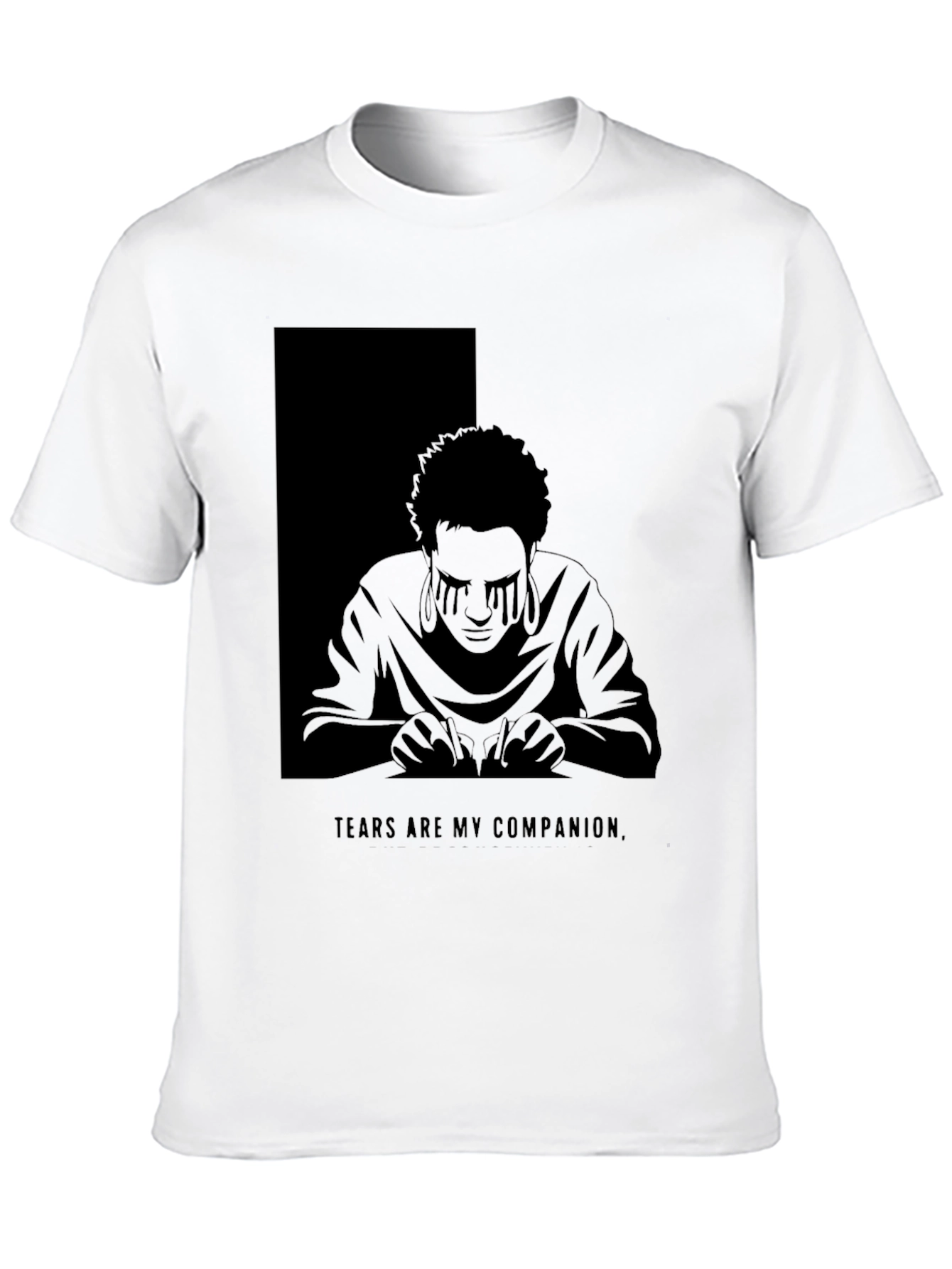 Tears Are My Companion Graphic T-Shirt - Dark Aesthetic