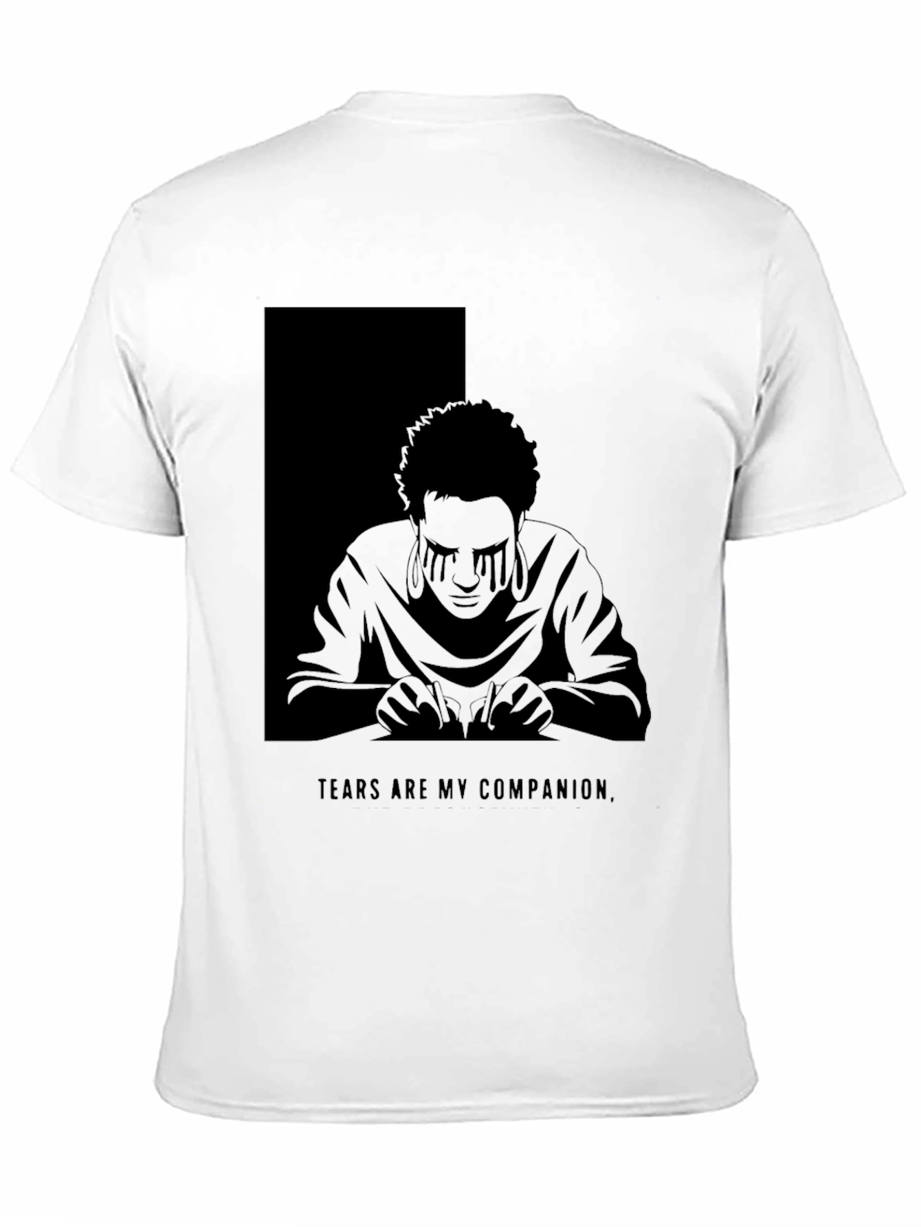 Tears Are My Companion Graphic T-Shirt - Dark Aesthetic