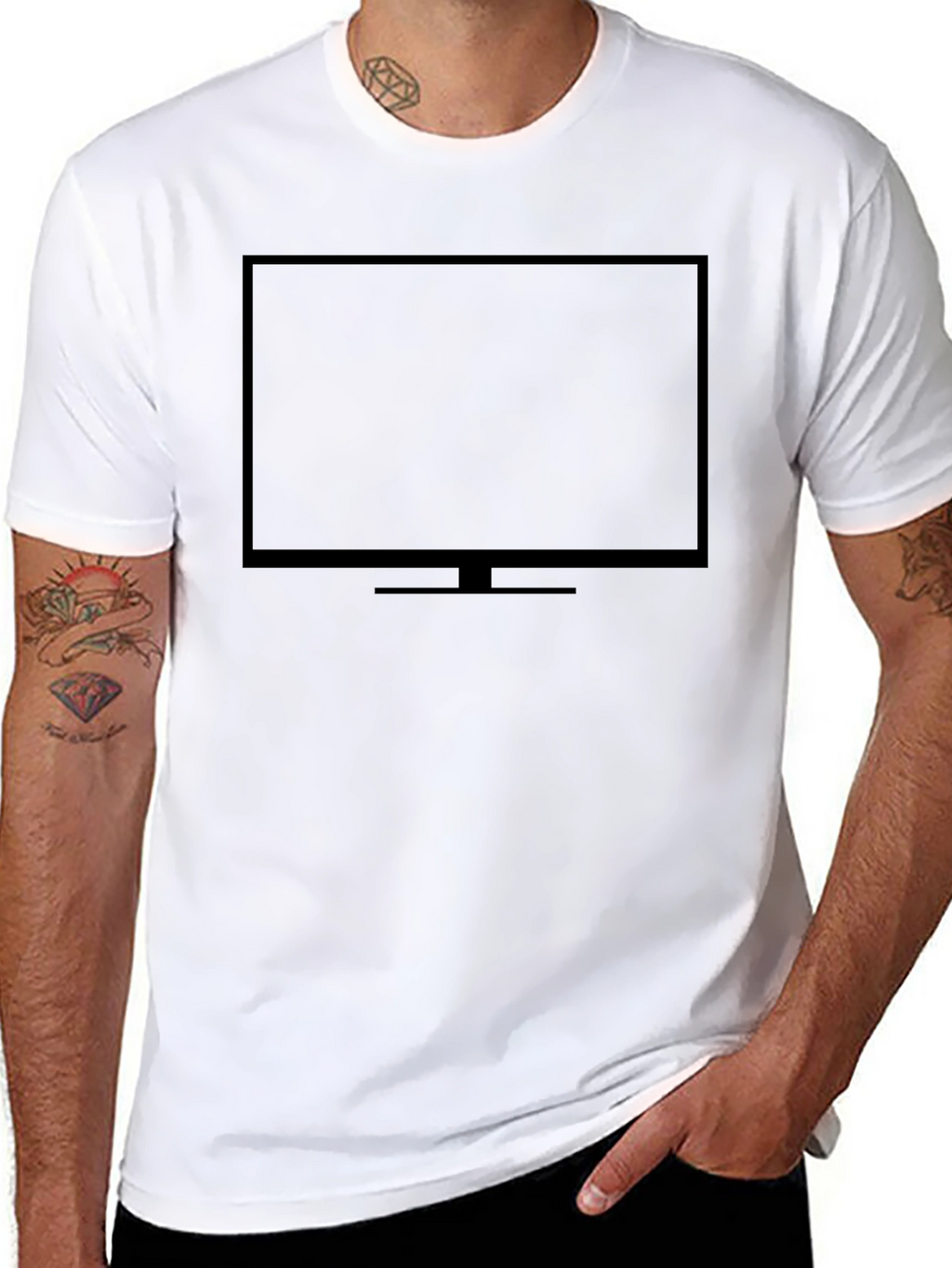 Graphic Tee - TV Screen Black T-Shirt