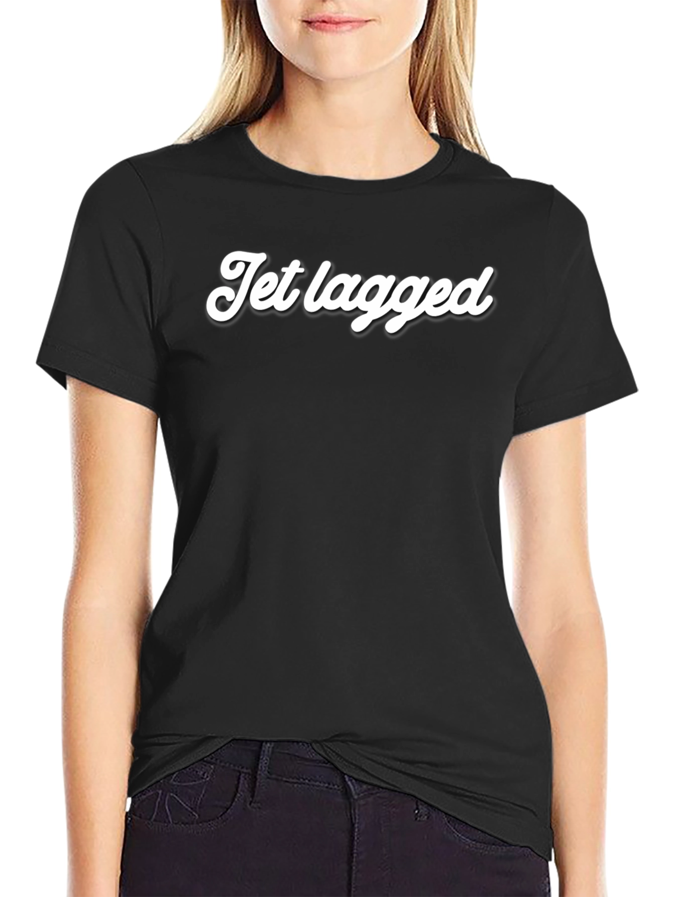 Jet Lagged Black T-Shirt - Stylish and Comfortable