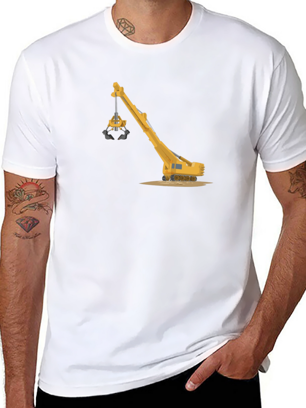 Crane Graphic T-Shirt - Heavy Equipment Tee