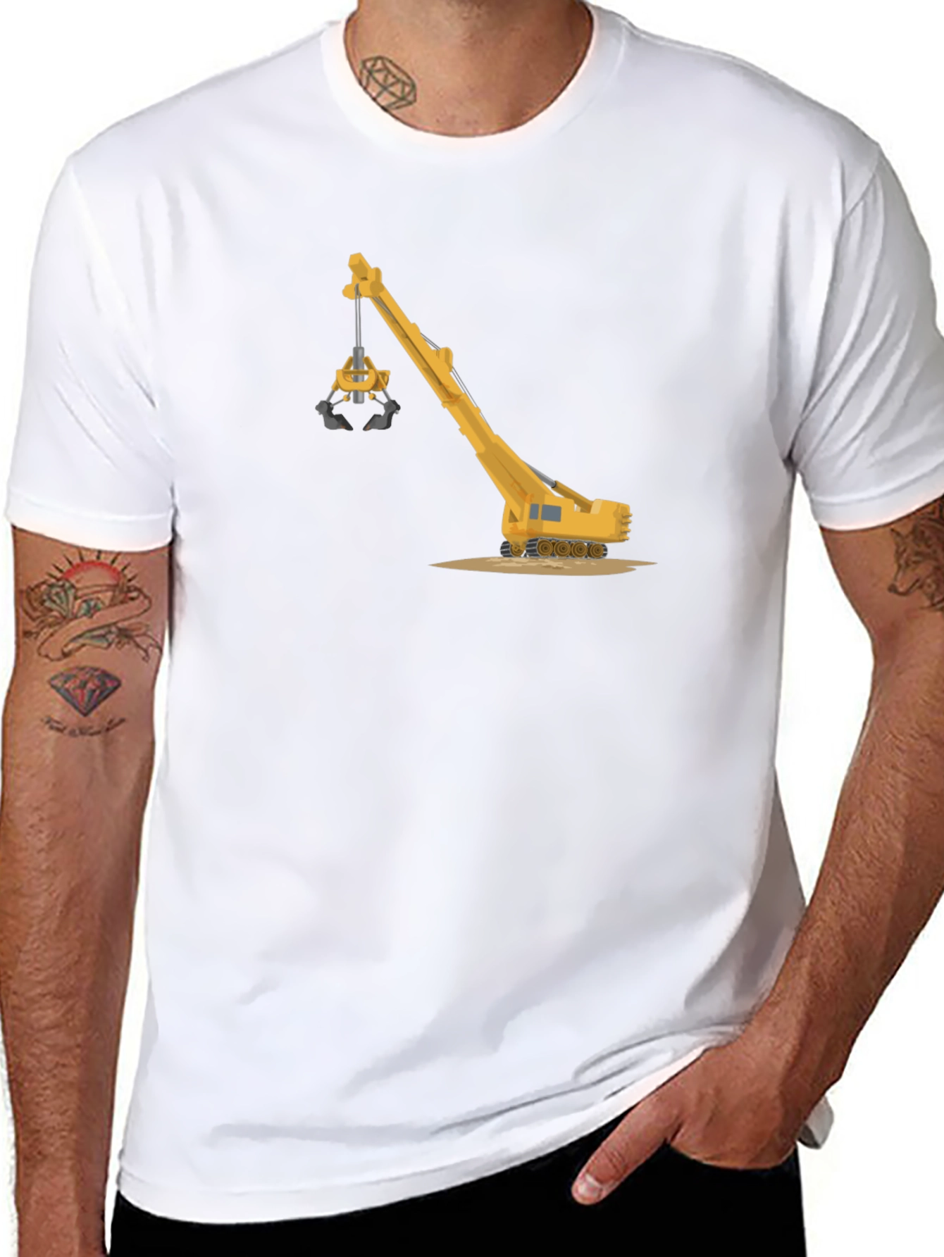 Crane Graphic T-Shirt - Heavy Equipment Tee