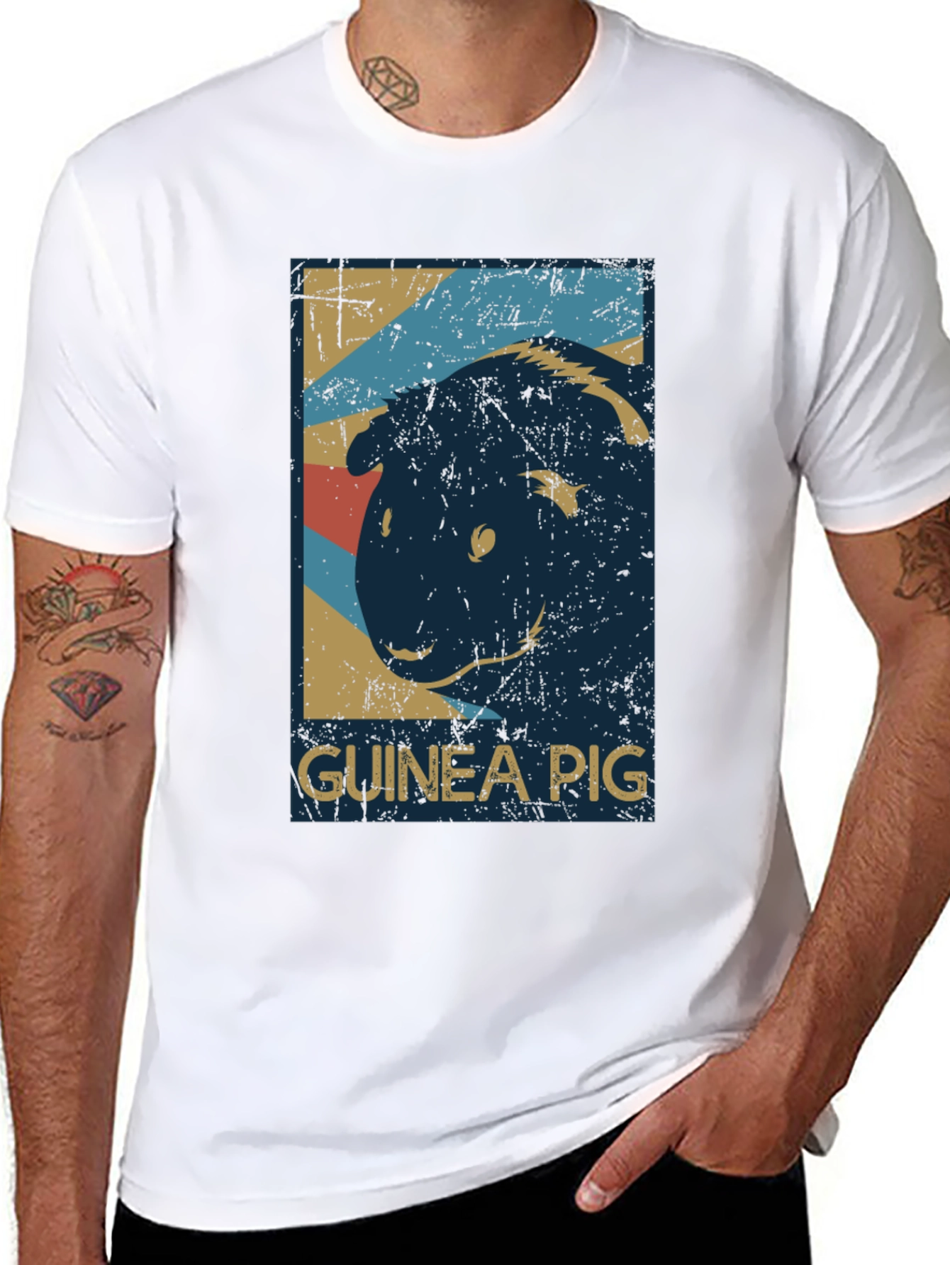 Vintage Guinea Pig Graphic Tee - Soft Cotton Comfort