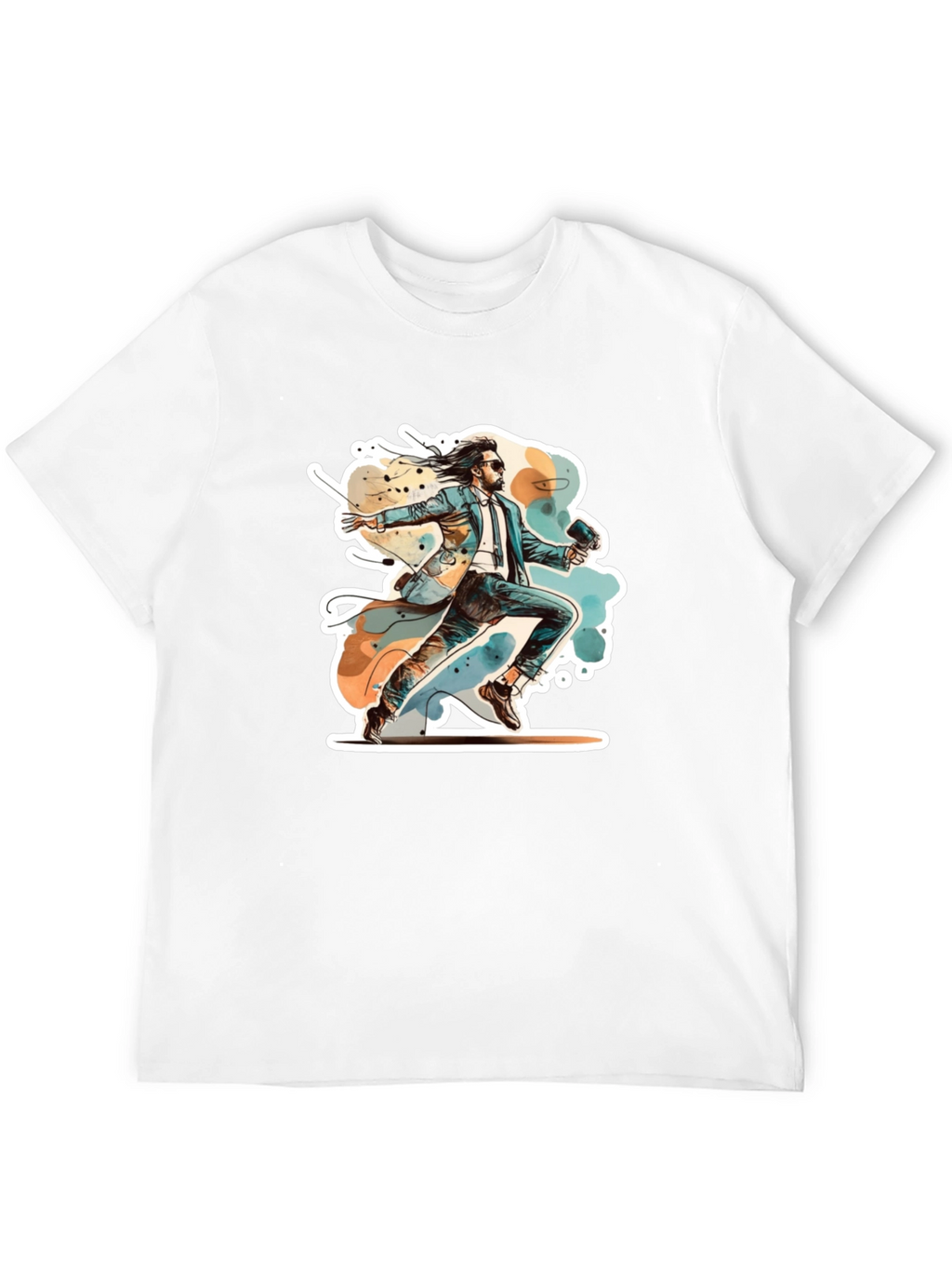 Retro Action Hero Graphic Black T-Shirt