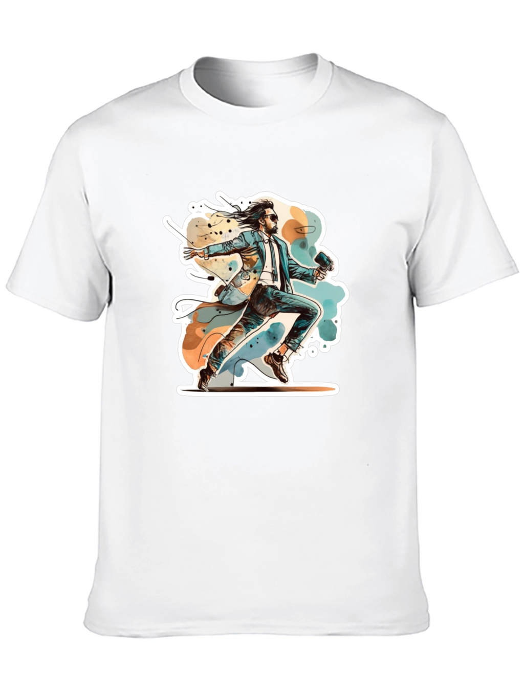 Retro Action Hero Graphic Black T-Shirt