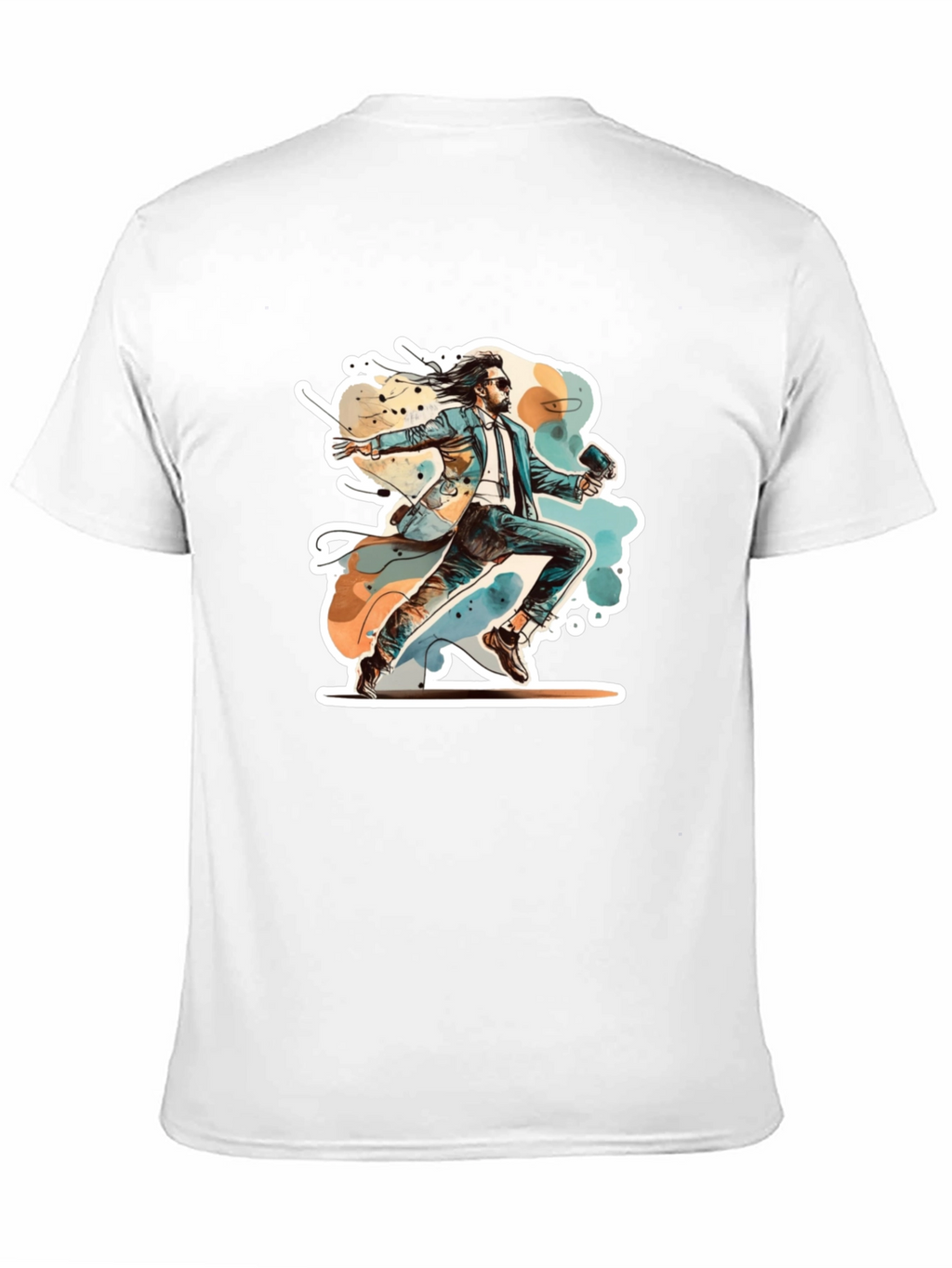 Retro Action Hero Graphic Black T-Shirt