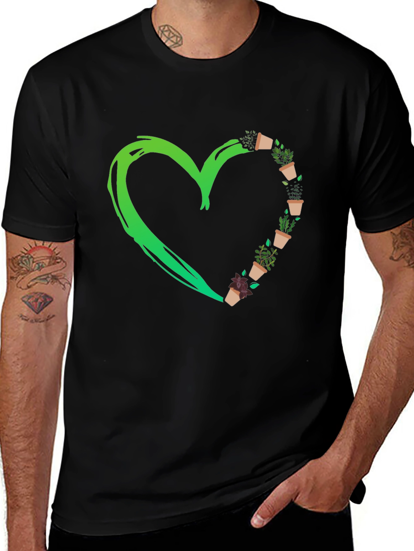 Green Heart Plant Lover T-Shirt