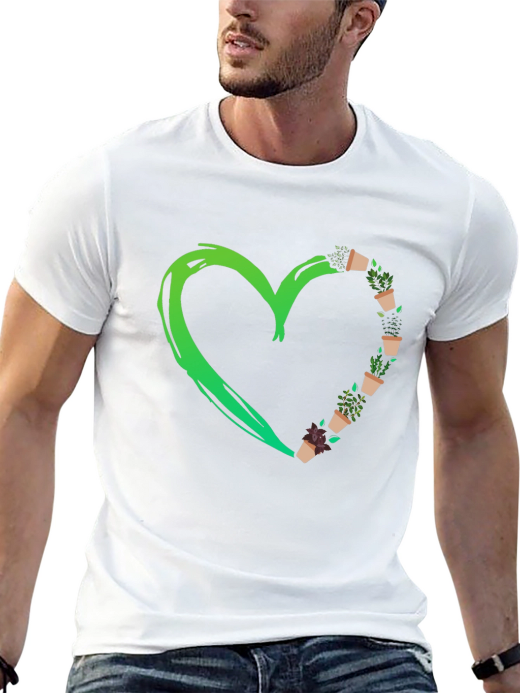 Green Heart Plant Lover T-Shirt