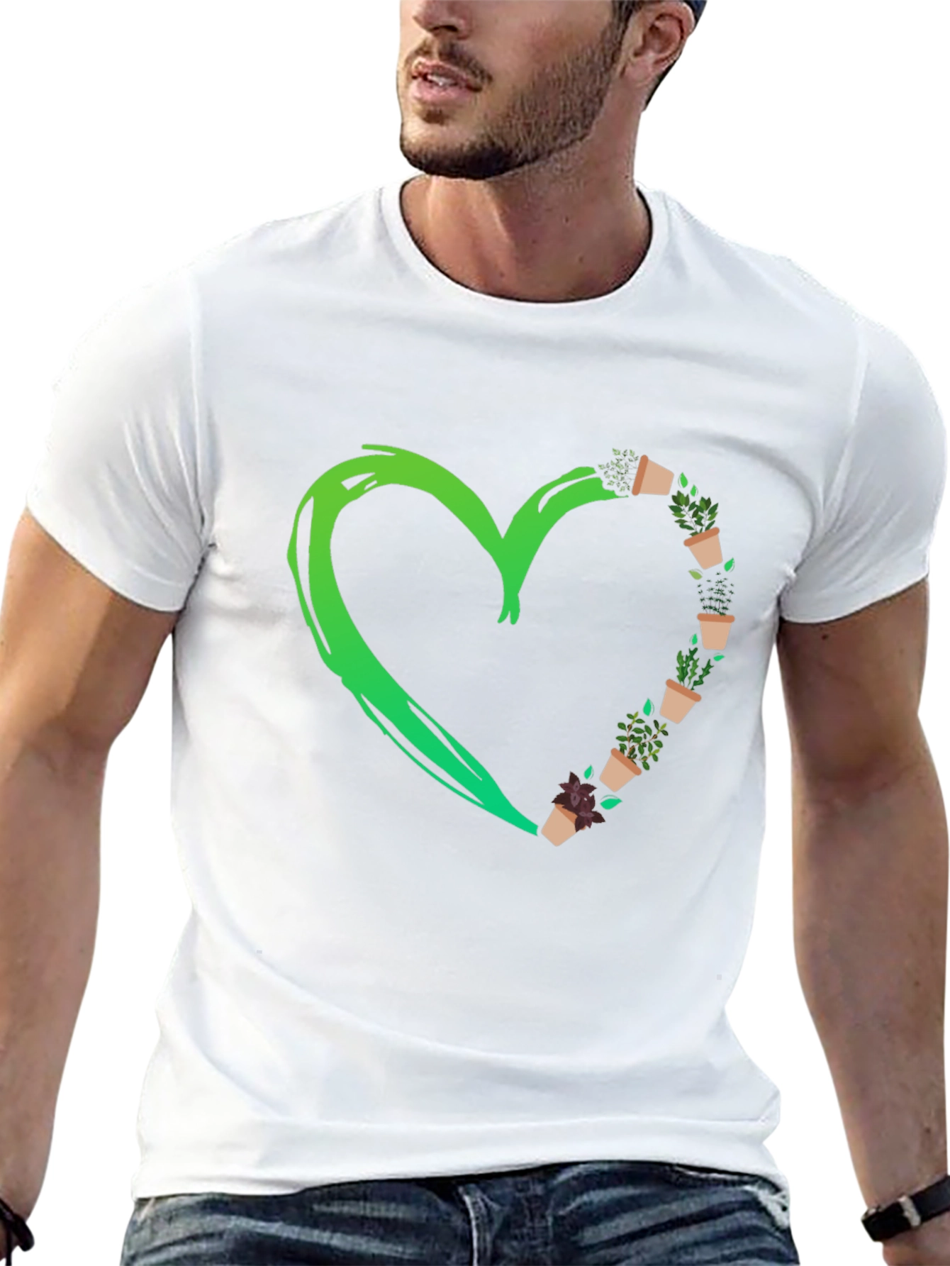 Green Heart Plant Lover T-Shirt