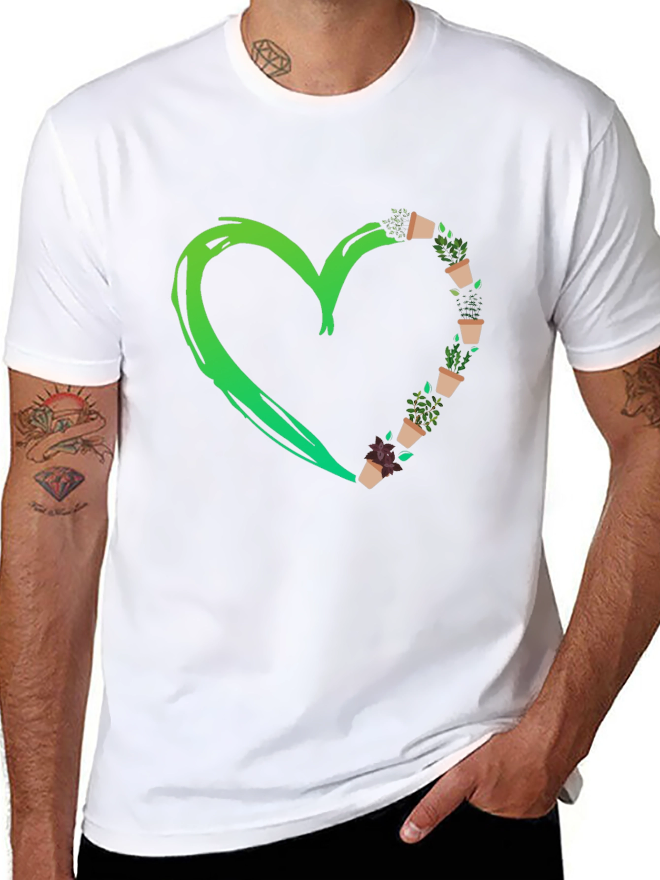 Green Heart Plant Lover T-Shirt