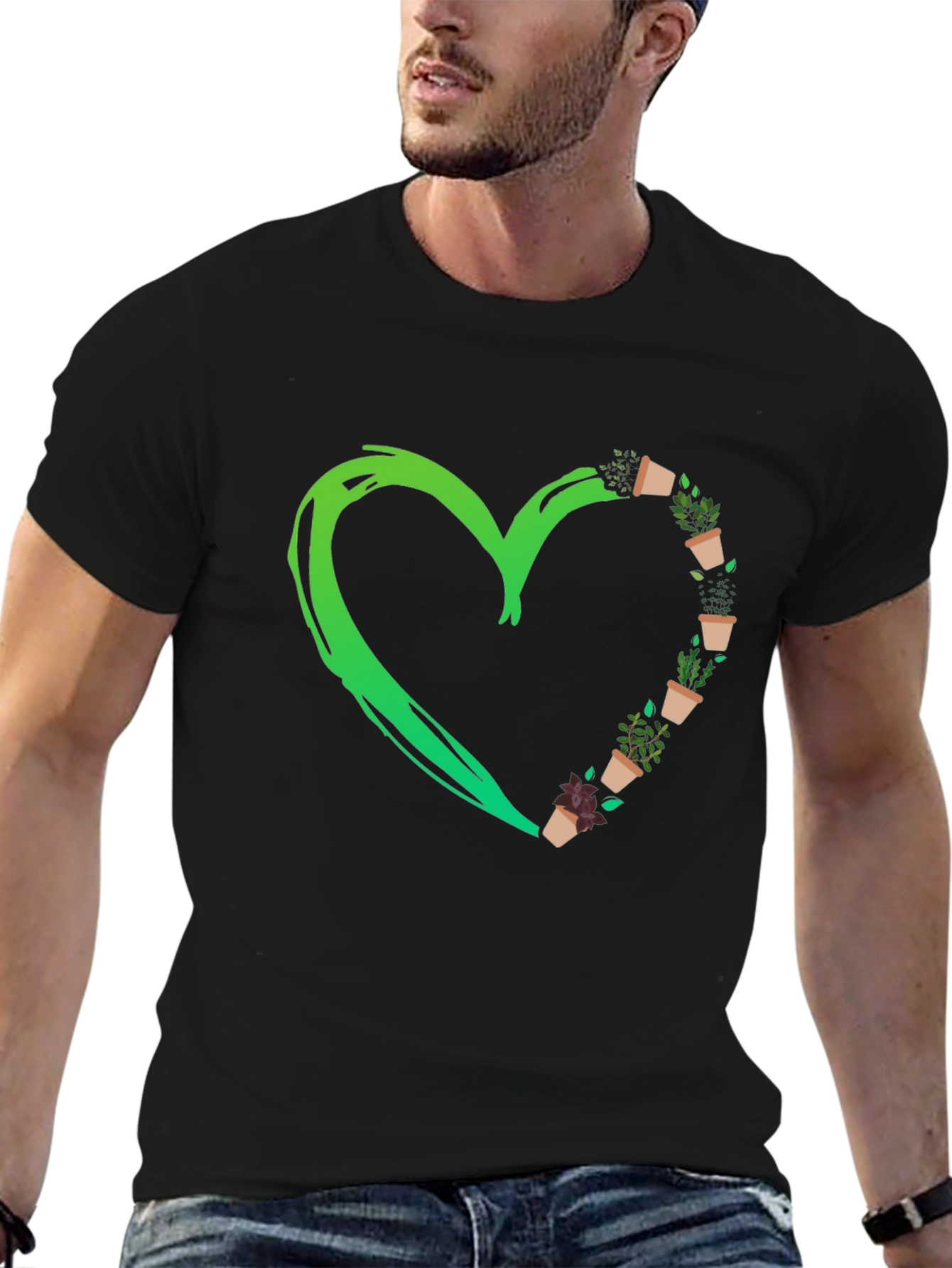 Green Heart Plant Lover T-Shirt