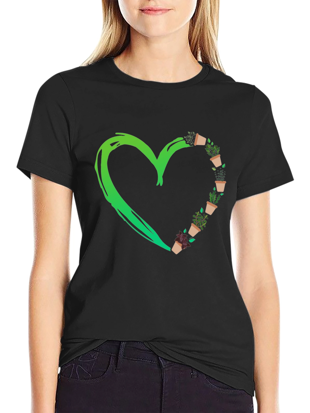 Green Heart Plant Lover T-Shirt