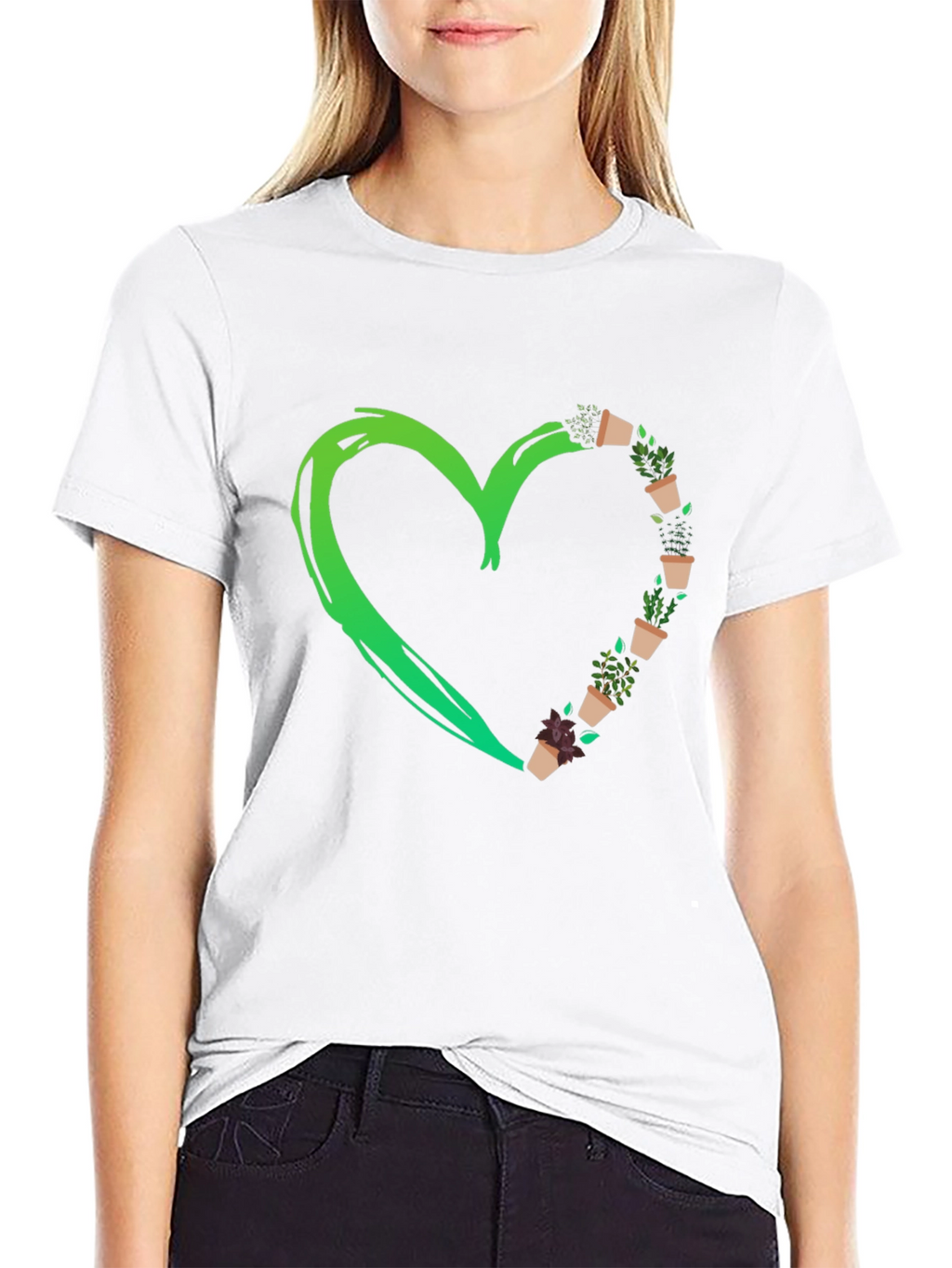 Green Heart Plant Lover T-Shirt
