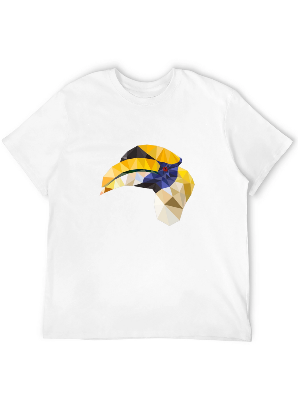 Geometric Hornbill T-Shirt - Black