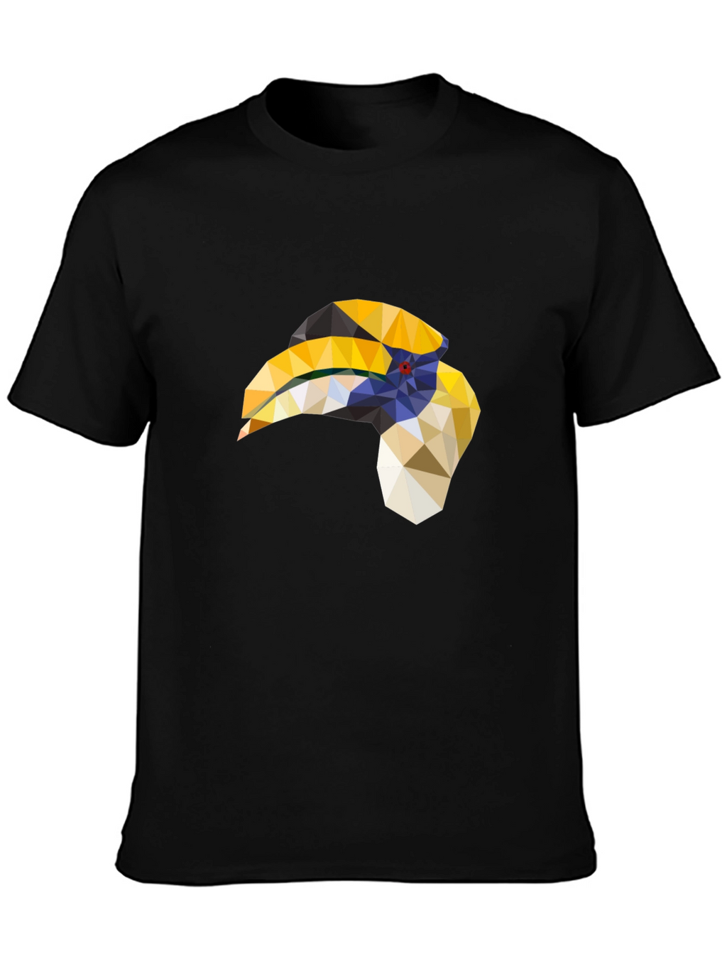 Geometric Hornbill T-Shirt - Black