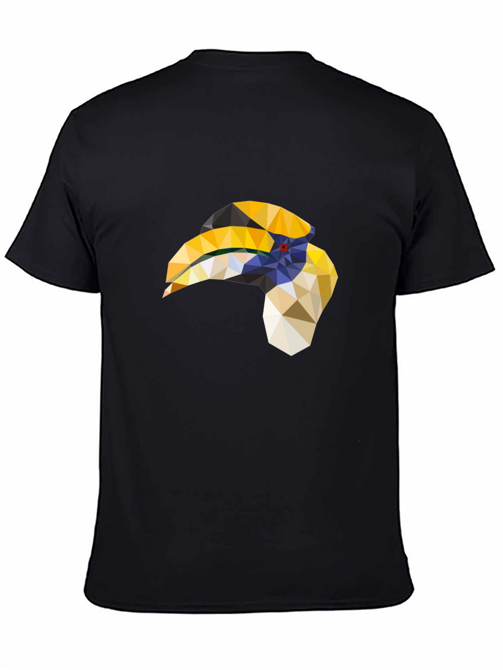 Geometric Hornbill T-Shirt - Black