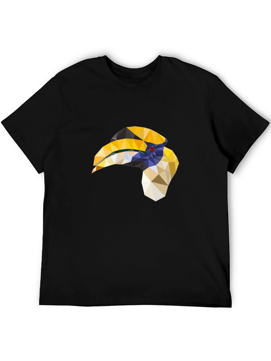 Geometric Hornbill T-Shirt - Black