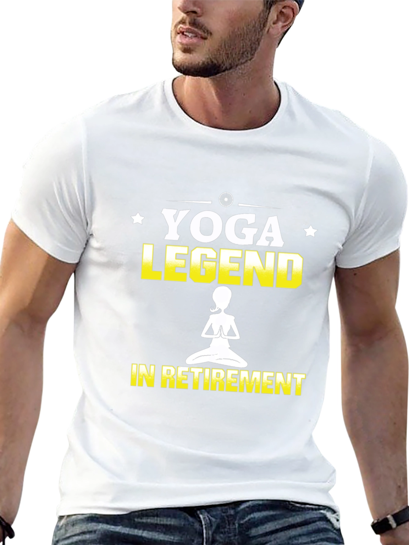 Yoga Legend in Retirement Black Graphic T-Shirt