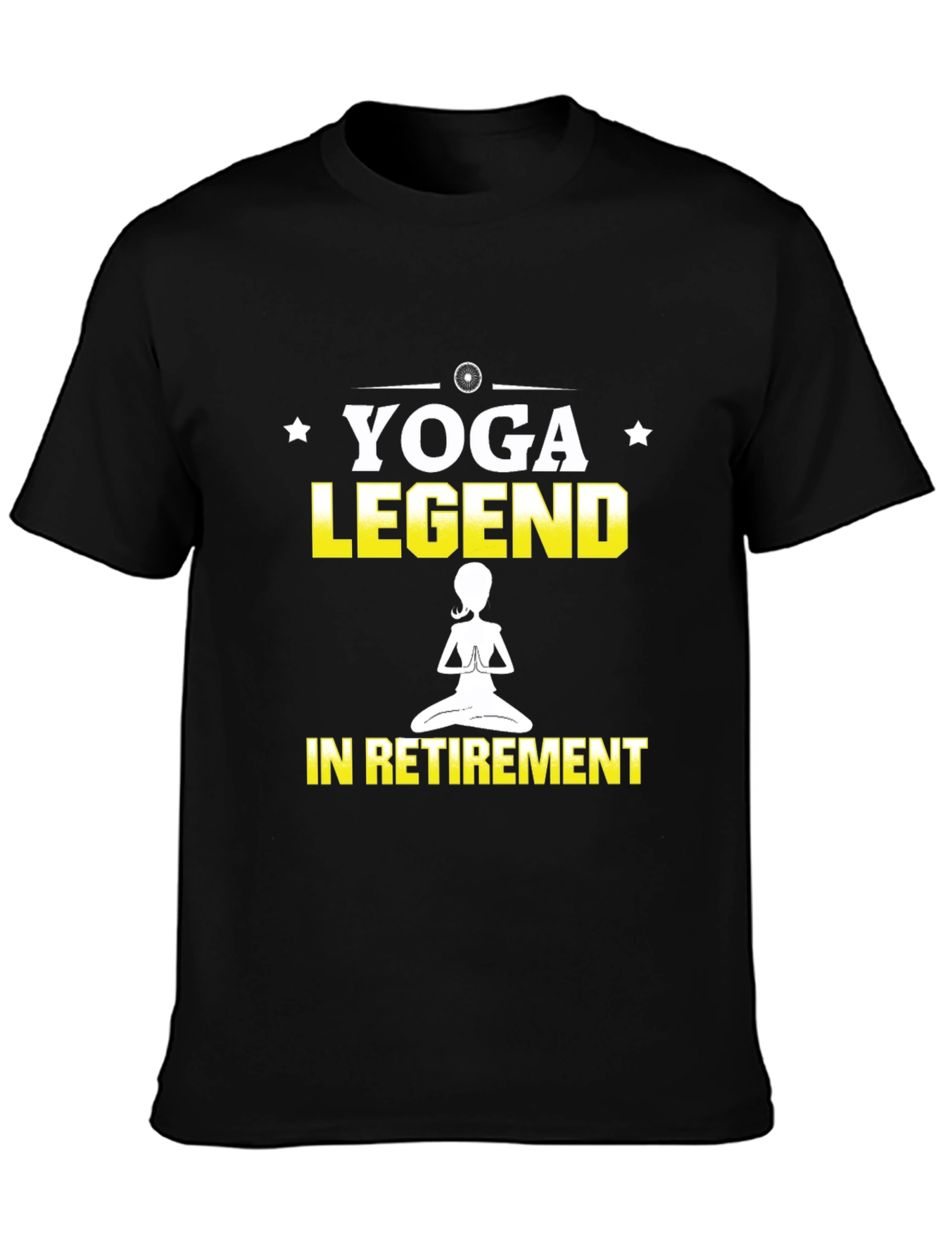 Yoga Legend in Retirement Black Graphic T-Shirt