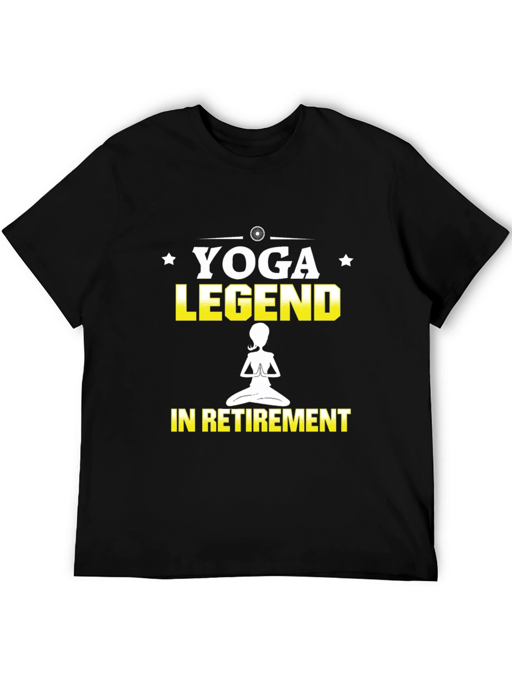 Yoga Legend in Retirement Black Graphic T-Shirt