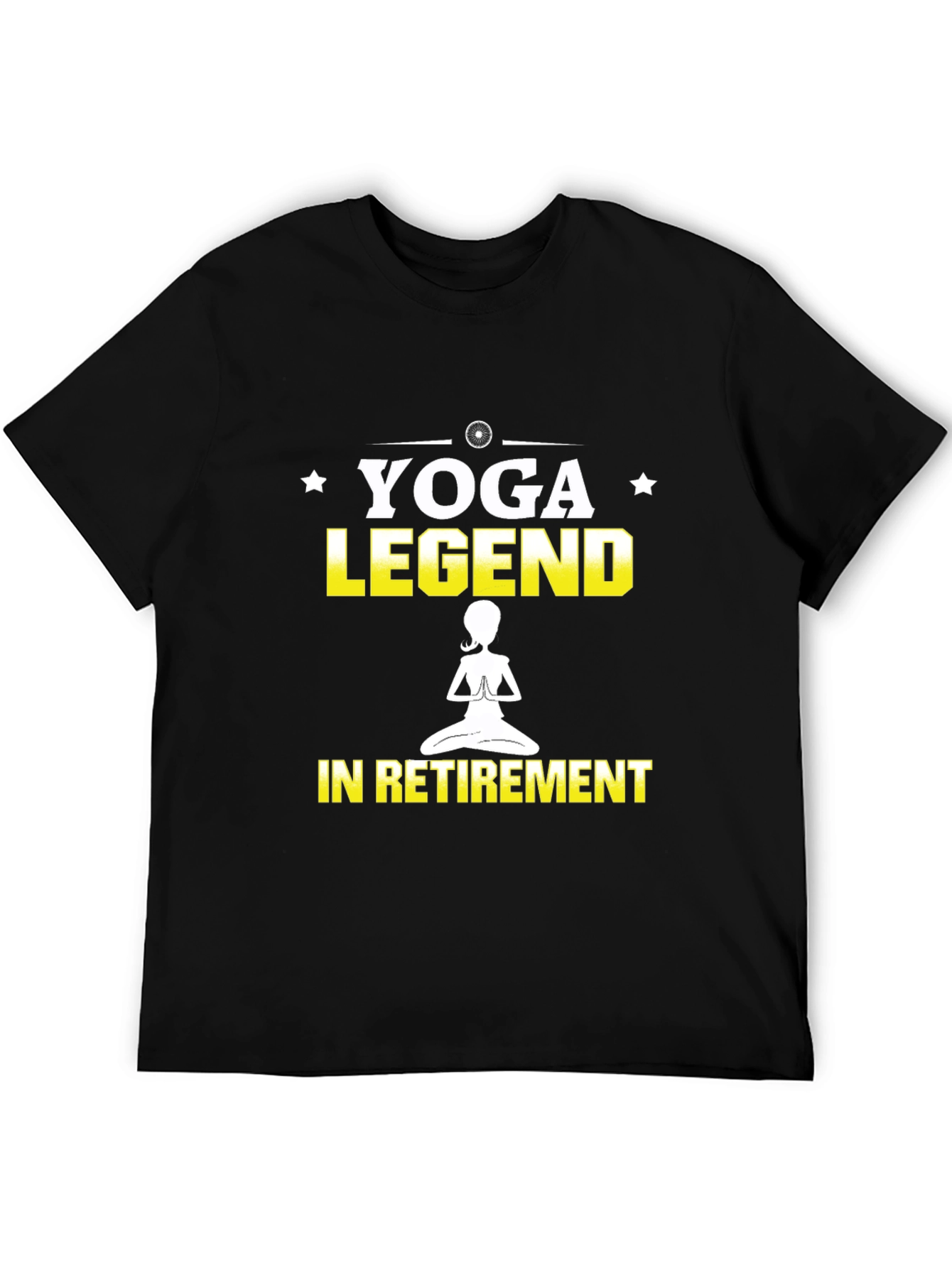 Yoga Legend in Retirement Black Graphic T-Shirt