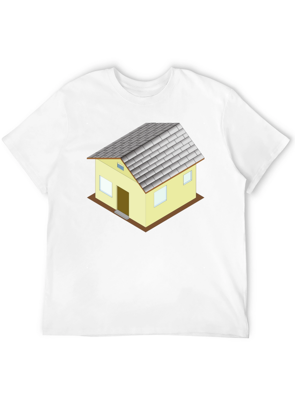 Novelty House Graphic T-Shirt - Black Cotton Blend