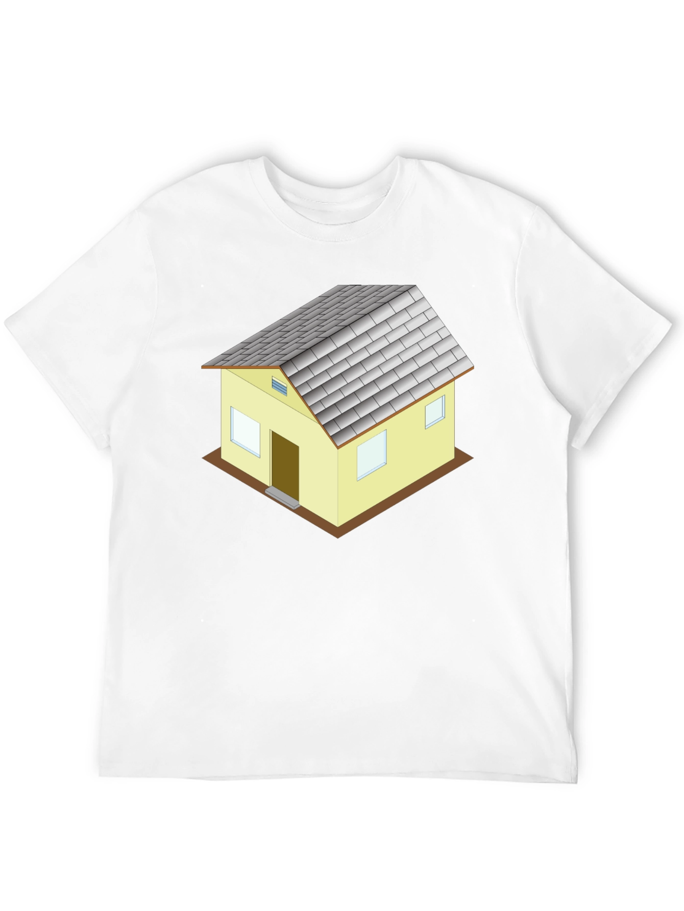 Novelty House Graphic T-Shirt - Black Cotton Blend