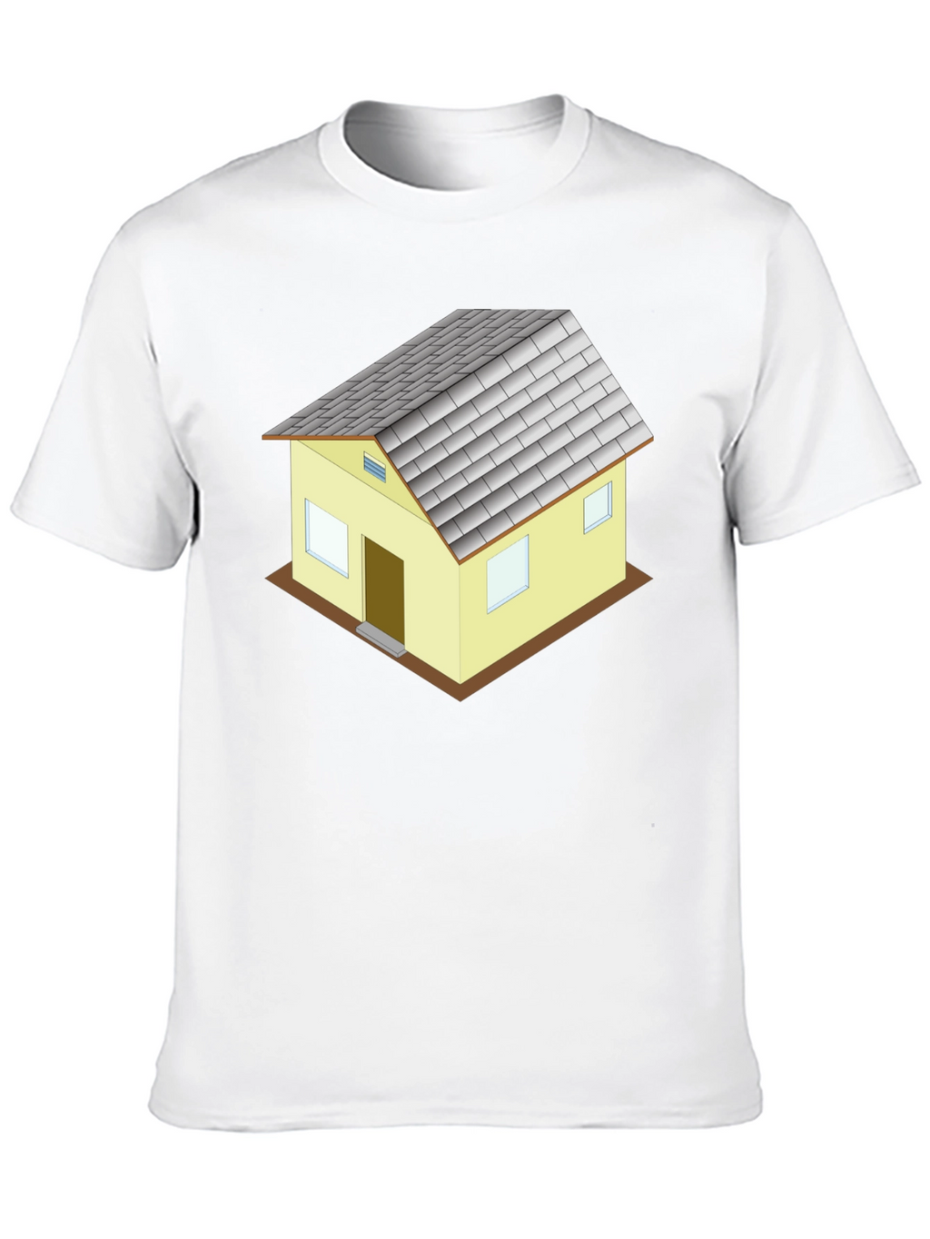Novelty House Graphic T-Shirt - Black Cotton Blend