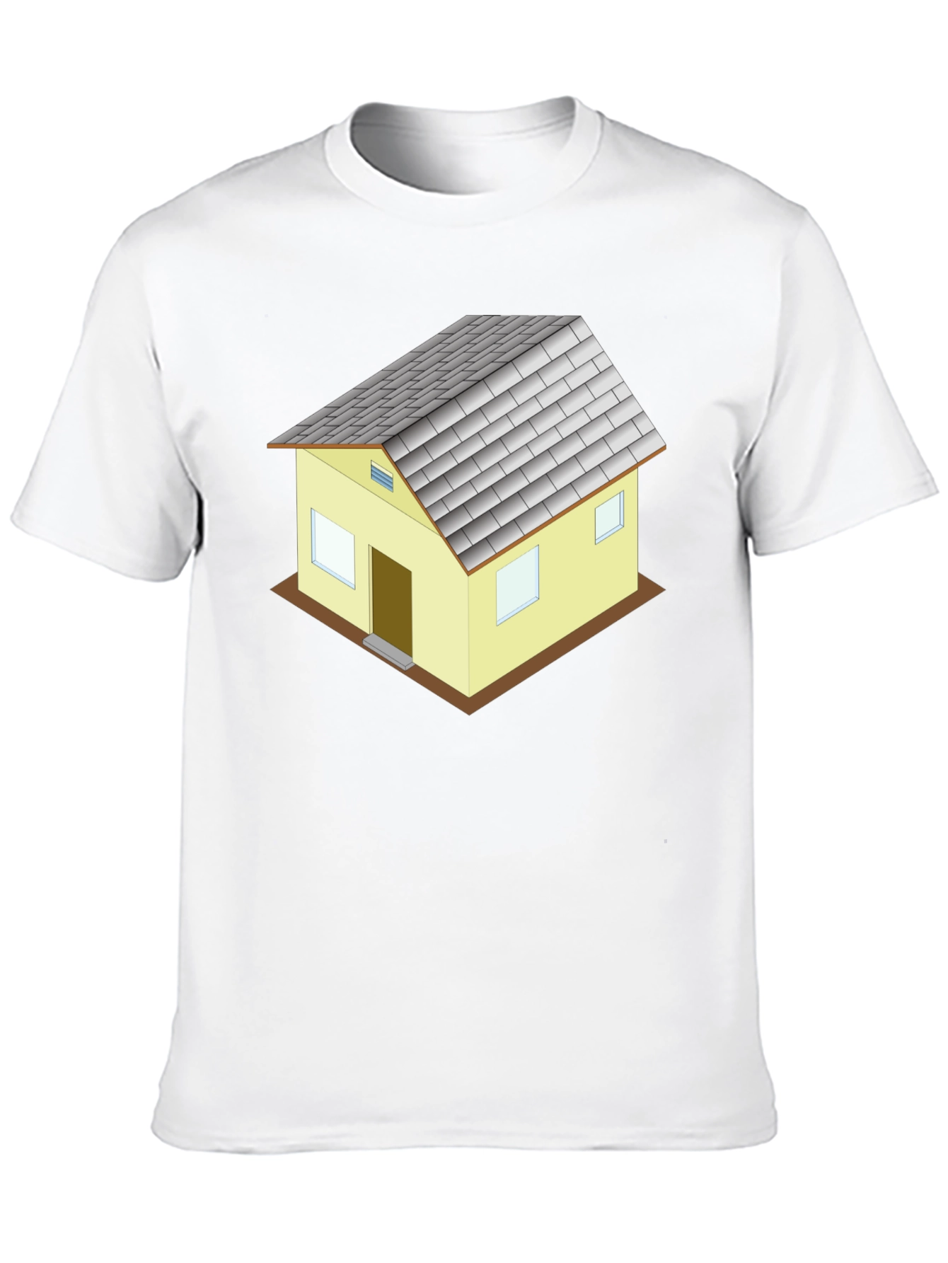 Novelty House Graphic T-Shirt - Black Cotton Blend