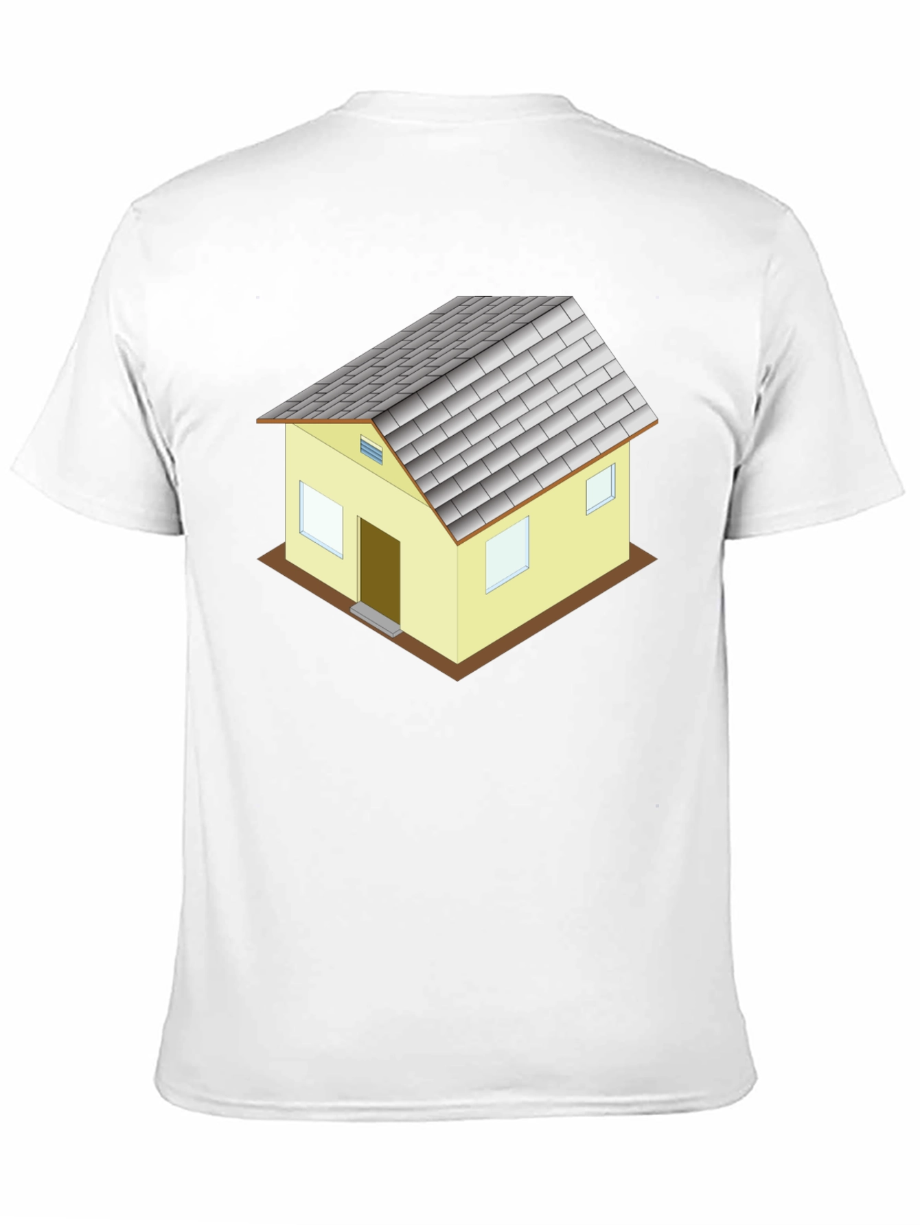 Novelty House Graphic T-Shirt - Black Cotton Blend