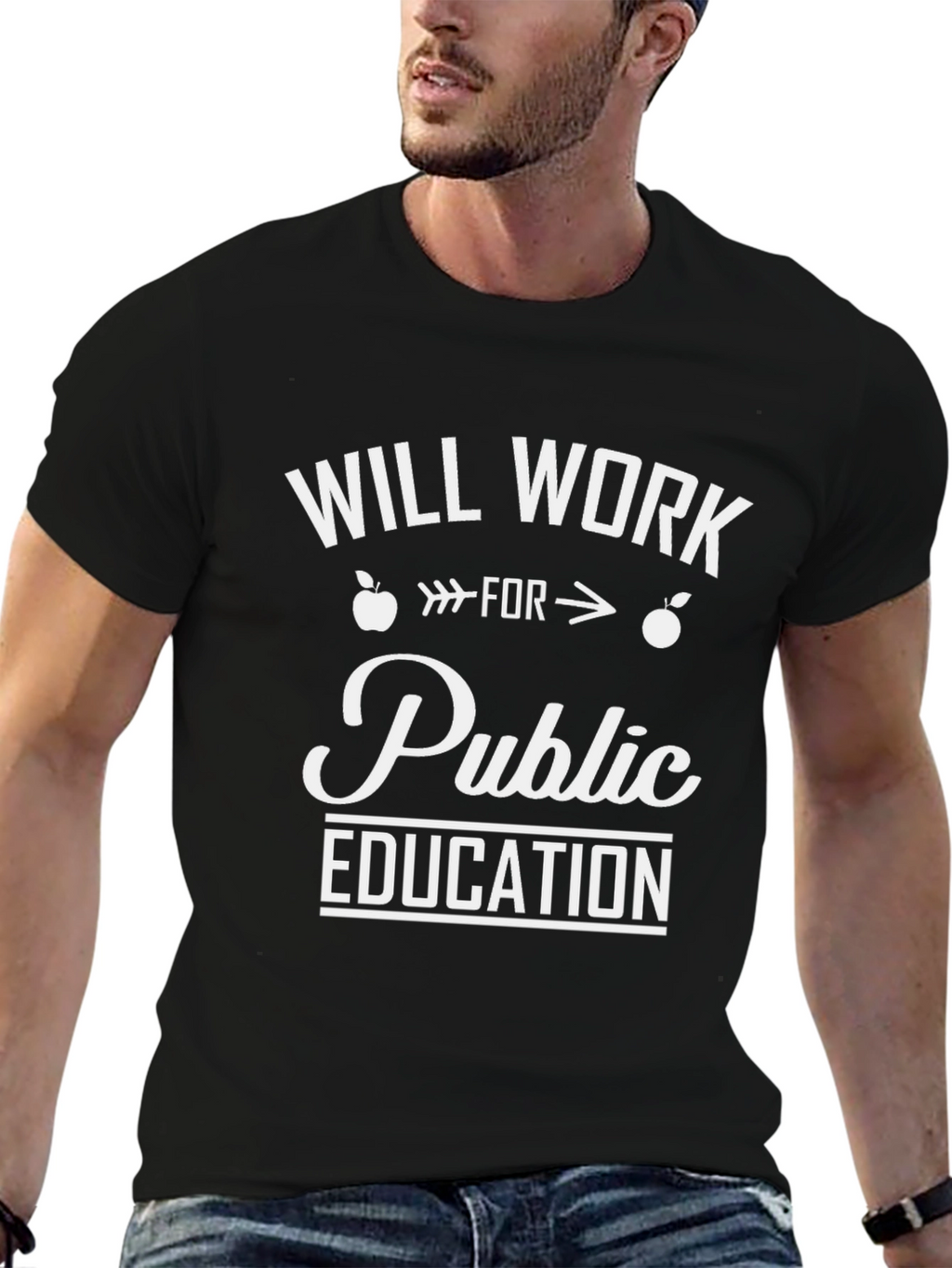 Will Work For Public Education Graphic Tee