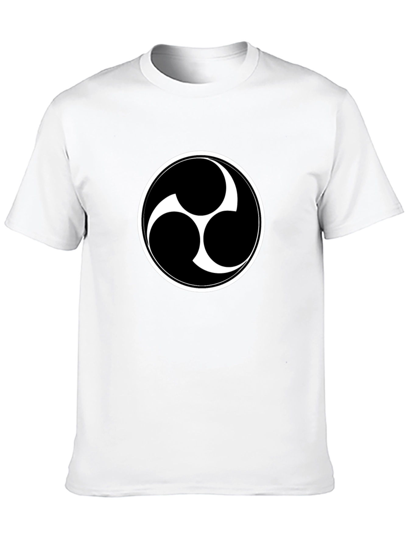 Black T-Shirt with Triple Tomoe Symbol