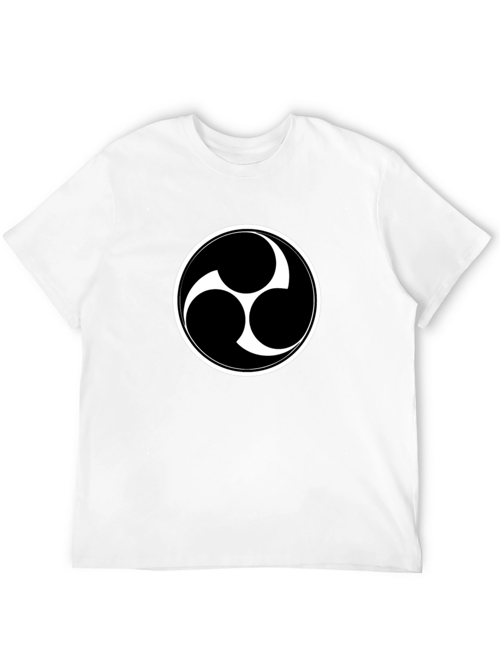 Black T-Shirt with Triple Tomoe Symbol