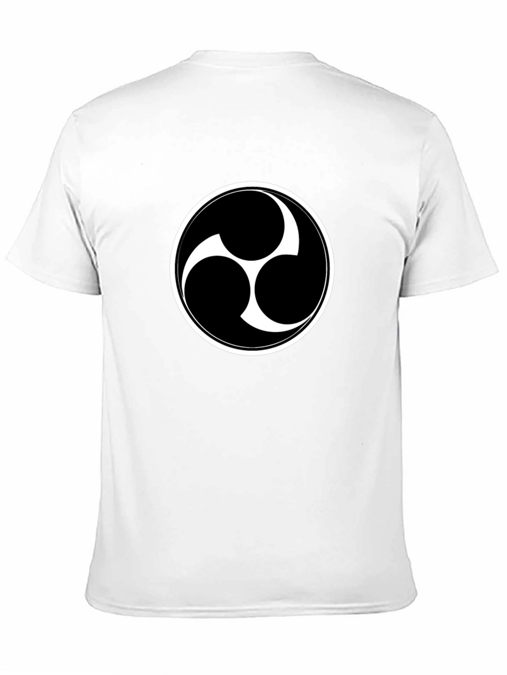 Black T-Shirt with Triple Tomoe Symbol