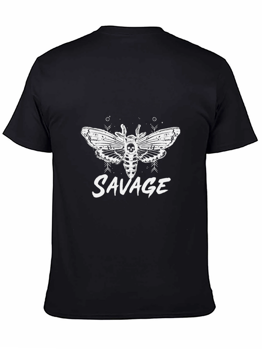 Savage Moth Graphic Tee - Stylish Black T-Shirt